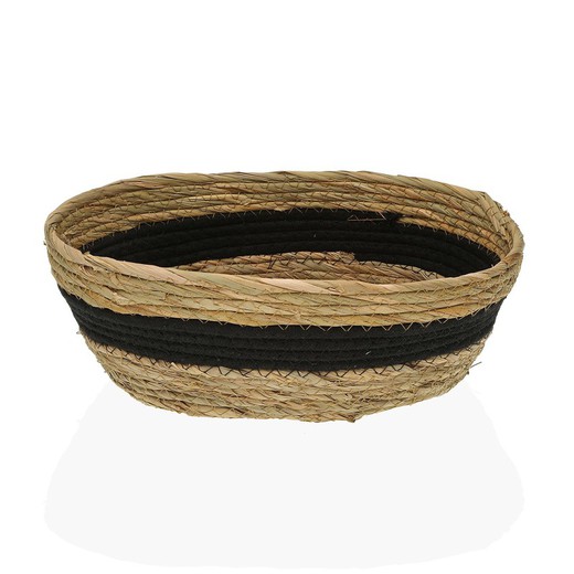 Cesta decorativa ovalada Fibra Natural Negro