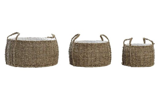 Cesta Set de 3 Seagrass Natural