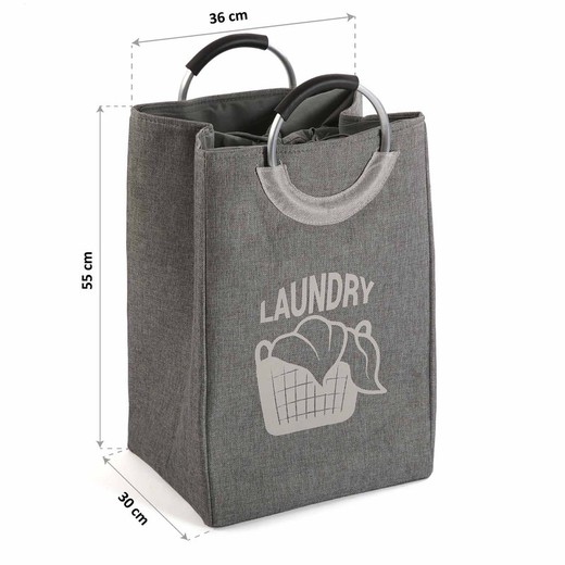 Cesto Ropa Laundry con Asas Gris Oscuro