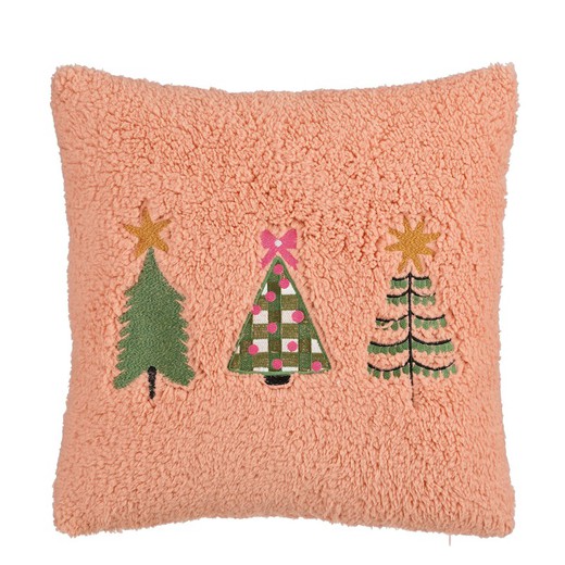 Cojín de Navidad Rosa con Arbol Navidad Edelmann