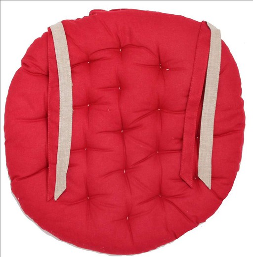 Cojín Silla Redondo Rojo 40 cms diam