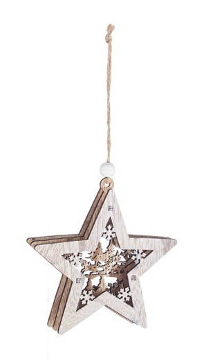 Colgante de navidad estrella blanca decoración de navidad para casa