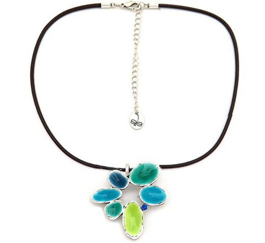 Collar Silver Blue Diseño Tropicart