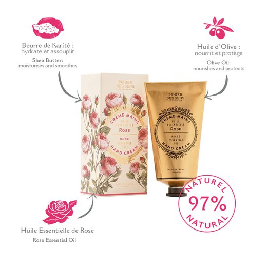 Crema de Manos 75ml Rosa Regenerante Panier des Sens