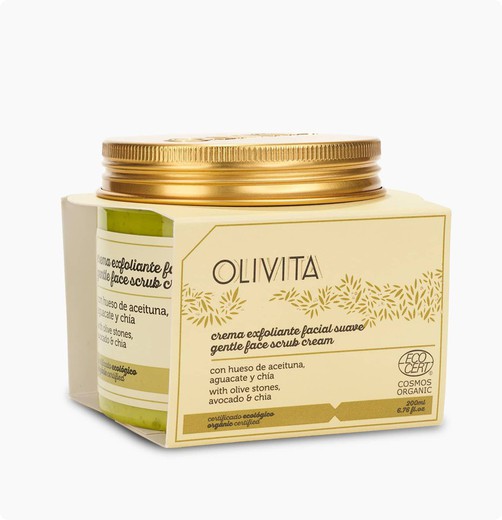 Crema Facial Exfoliante Suave OLIVITA COSMOS 200 ml