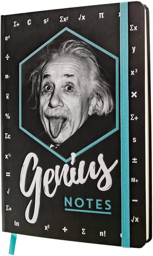 Cuaderno Libreta A5 Einstein Genius Notes Retro Vintage