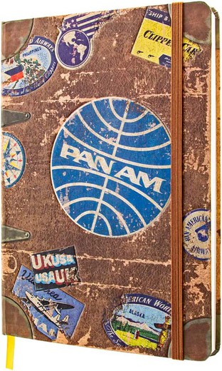 Cuaderno Libreta A5 Pan Am Travel Stickers Retro Vintage