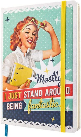 Cuaderno Libreta A5 Stand Around Being Fantastic Retro Vintage