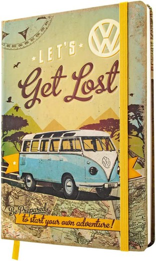 Cuaderno Libreta A5 VW Bulli Let´s Get Lost Retro Vintage