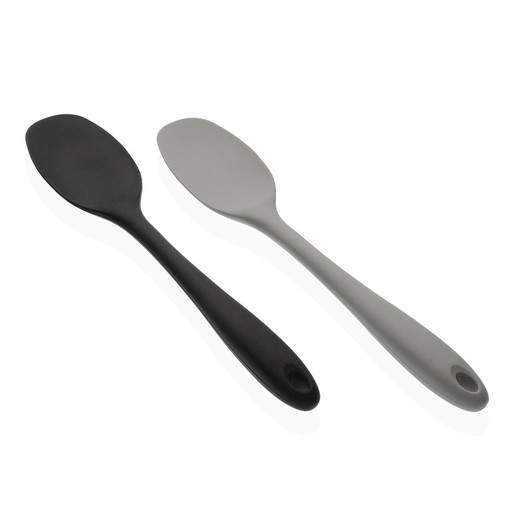 Cuchara silicona para cocina color negro o gris