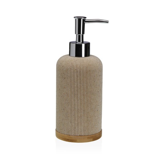 Dispensador de Baño Sandstone Con Base De Bambu