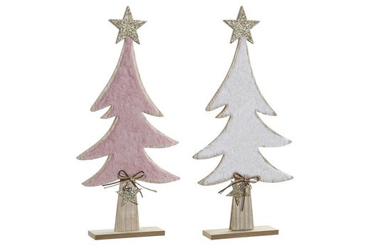 Figura decoración navidad madera arbol y estrella decoración de navidad para casa