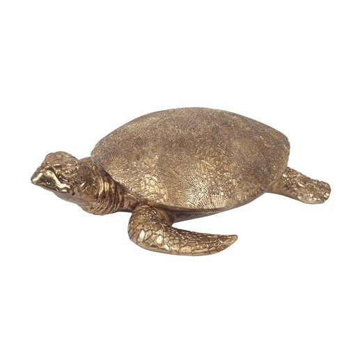 Figura Decoración Tortuga Dorada