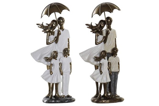 Figura familia con paraguas