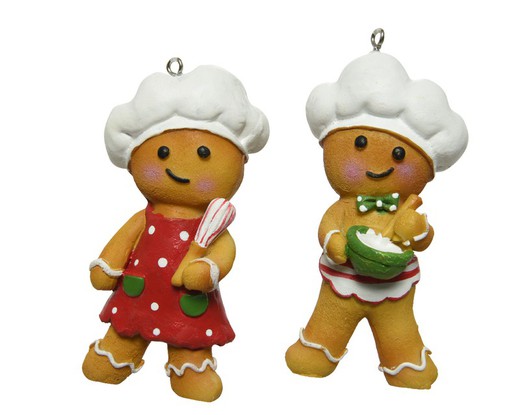 Figura Galleta Jengibre Cocinero Colgar Arbol Navidad Kaemingk