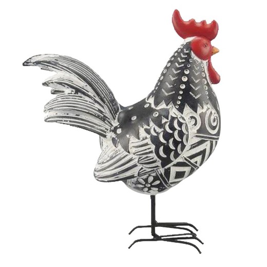 Figura Gallo Decoración Azul