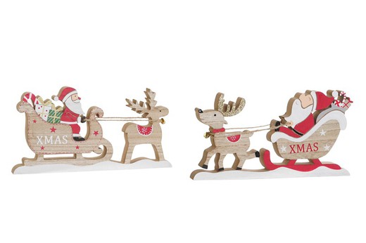 Figura Madera Navidad Trineo 29x2x15