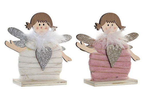 Figura navidad madera angel 15 cms decoración de navidad para casa