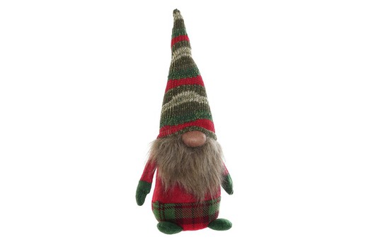 Figura Navidad Peluche Gnomo 15x10x35