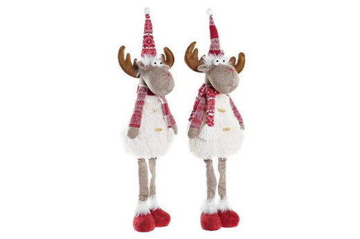 Figura Navidad Peluche Reno LED 20x14x65