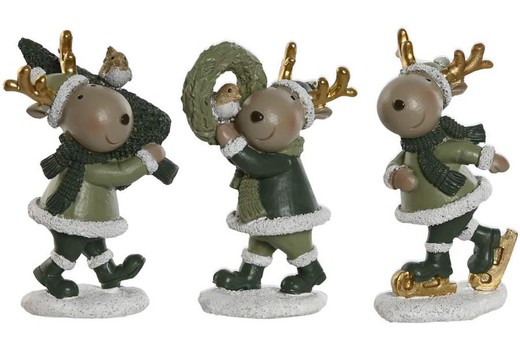 Figura Navidad Resina 7X5,5X11 Reno Ideal Regalo