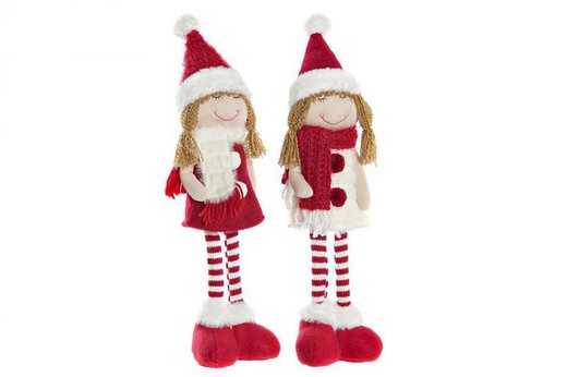 Figura Niñas de Navidad Rojo decoración de navidad para casa