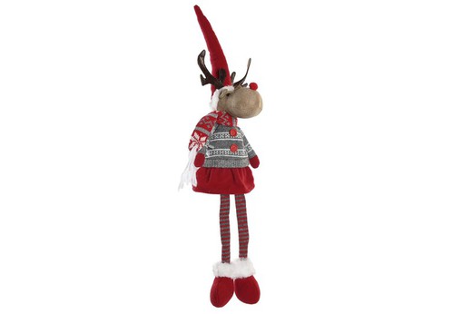 Figura Reno Rojo Navidad 13x9x50