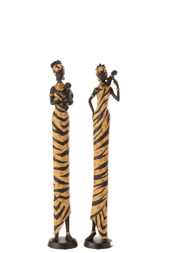 Figuras decorativas africanas grandes animal print Jolipa