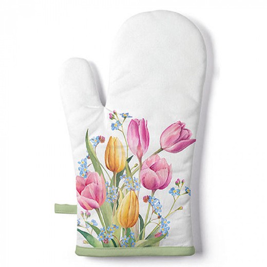 Guante para Cocina Horno Bouquet de Tulipanes Ambiente