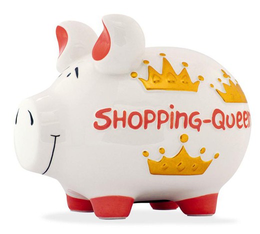 Hucha Cerdito Shopping Queen