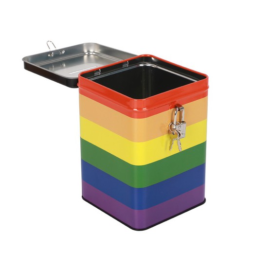 Hucha con Candado Arco Iris Especial LGTBI I Total Regalo