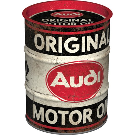 Hucha Metal Barril Audi Original Motor Oil Retro Vintage