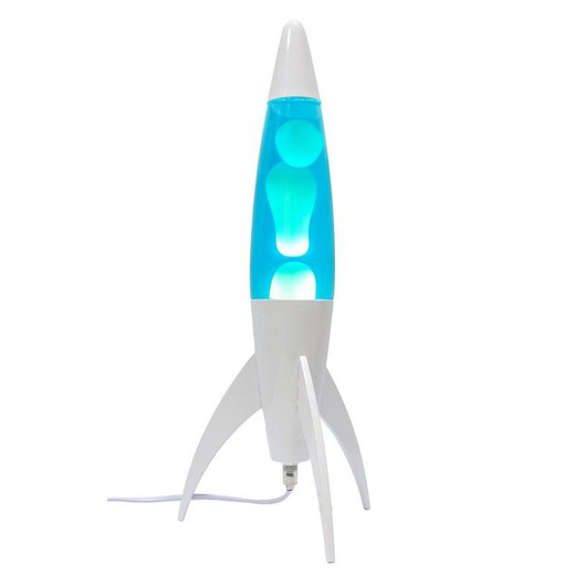 Lámpara de lava Rocket Azul Fisura