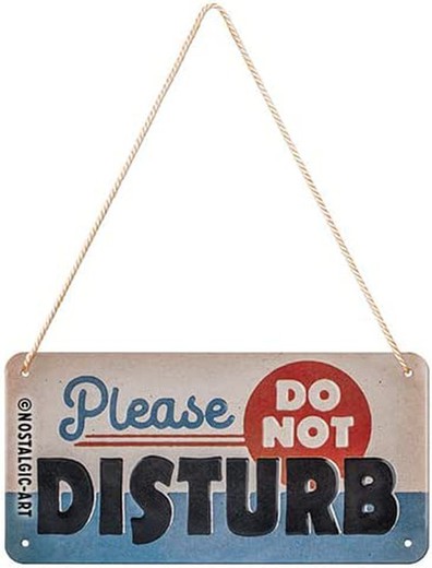 Letrero colgante Puerta Do not disturb Retro Vintage