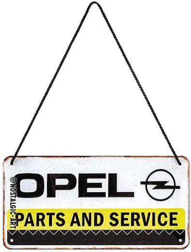 Letrero colgante Puerta Opel Parts & Service Retro Vintage