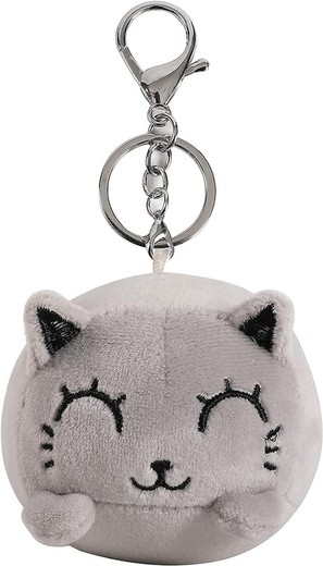 Llavero Peluche Gato Gris I Total Regalo