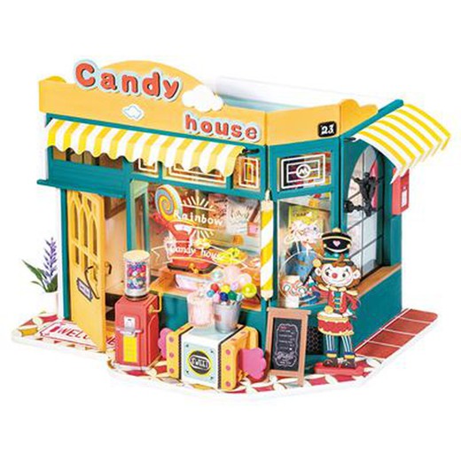 Maqueta 3D Escala Tienda Caramelos Rainbow Candy House Robotime