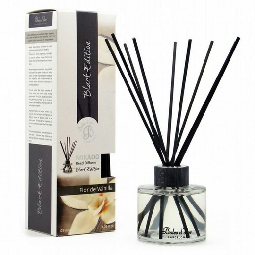 Mikado Difusor Aroma Flor de Vainilla Boles Olor 125 ml Black Edition