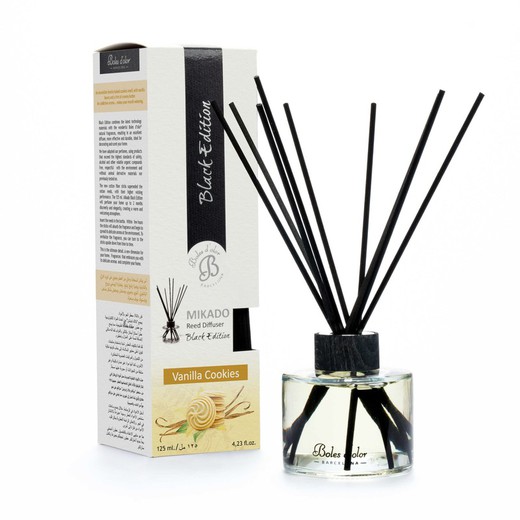 Mikado Difusor Aroma Vanilla Cookies Boles Olor 125 ml Black Edition