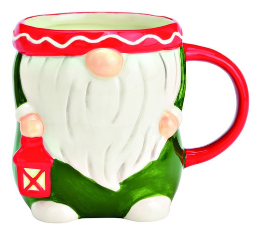 Mug 3D con forma de Gnomo de Navidad G Wurm