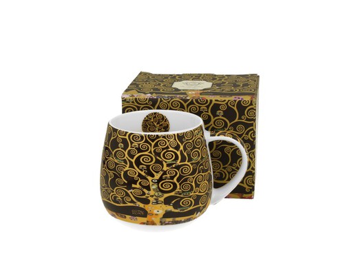 Mug Ancho Tree Of Life Klimt Porcelana para Té e Infusion