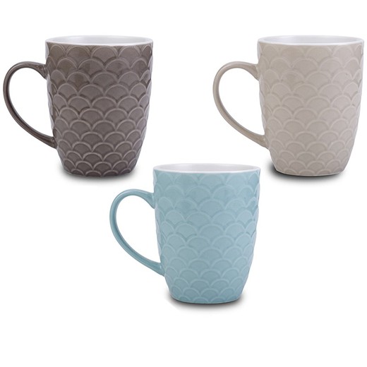 Mug Desayuno Jumbo Diseño circulos Nava Set 6 uds