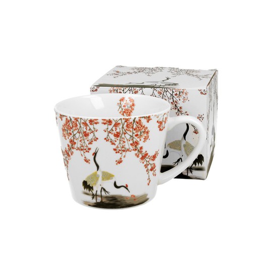 Mug Jumbo Garza Porcelana para Té e Infusion