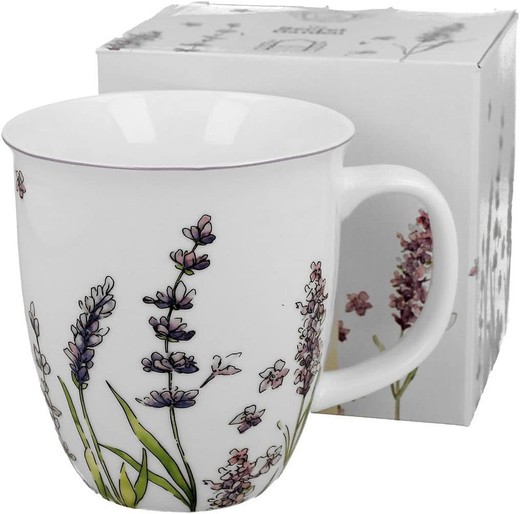 Mug Jumbo Lavanda Porcelana para Té e Infusion