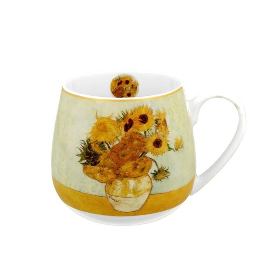 Mug Taza Ancho Girasoles Van Gogh 43 Cl Porcelana Duo Art Gallery