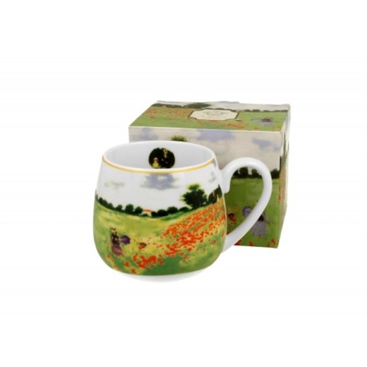 Mug Taza Ancho Monet Amapolas 43 Cl Porcelana Duo Art Gallery