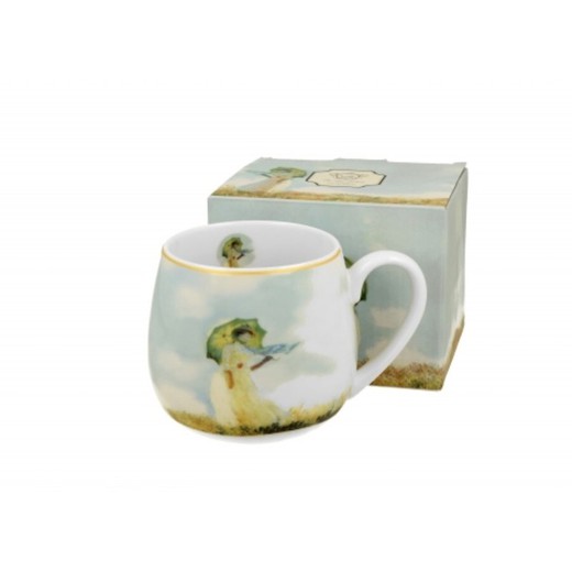 Mug Taza Ancho Monet Mujer 43 Cl Porcelana Duo Art Gallery