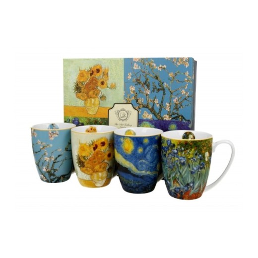 Mug Taza Clasico Juego 4 Van Gogh Porcelana Duo Art Gallery