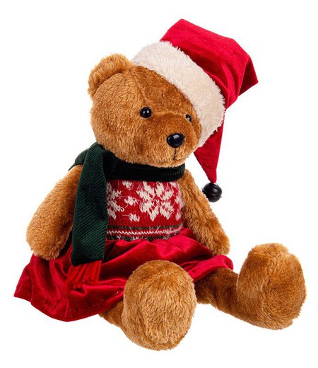 Oso Peluche Navidad Tradicional Ralphy Rojo 44 cms decoración de navidad para casa