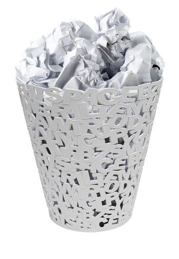 Papelera Letters blanco Balvi Idea Regalo